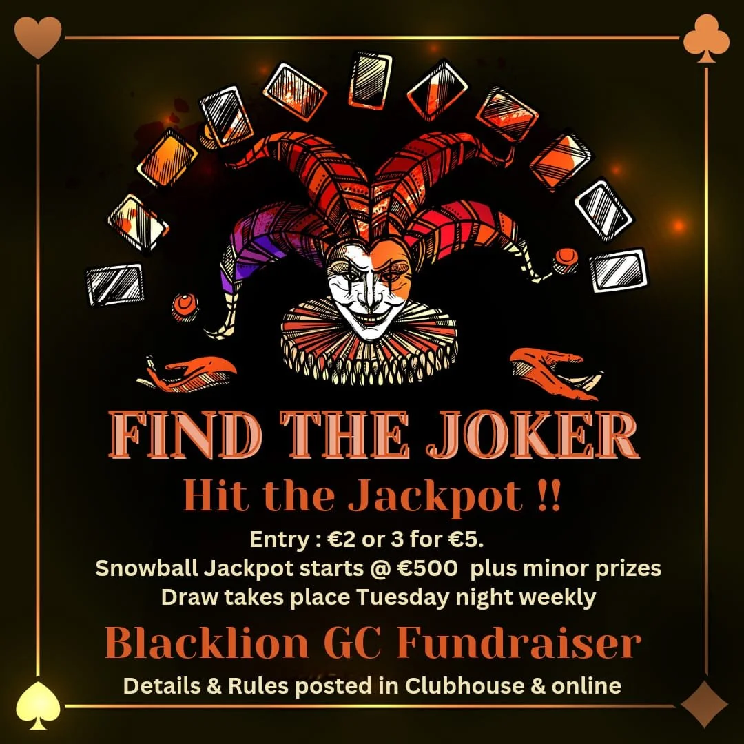Find the Joker – Blacklion GC Fundraiser